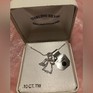 Sterling silver angel necklace